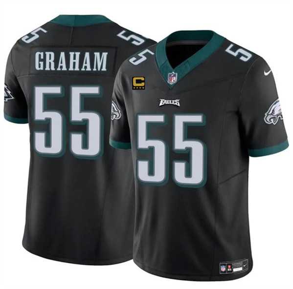 Men & Women & Youth Philadelphia Eagles #55 Brandon Graham Black F.U.S.E With 4-Star C Patch Vapor Untouchable Limited Stitched Jersey